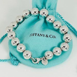 7.25" inch Tiffany & Co HardWear Ball Bracelet in Silver with Blue Pouch